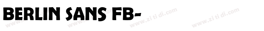 Berlin Sans FB字体转换